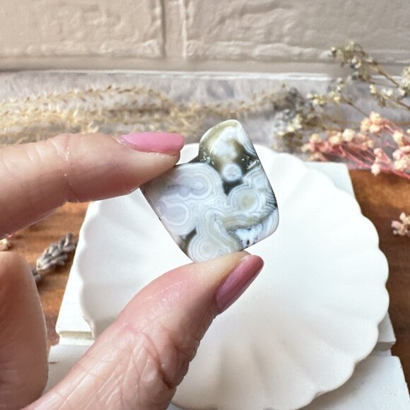 Set of 10 Small Ocean Jasper Tumbles - Picture 8 of 10